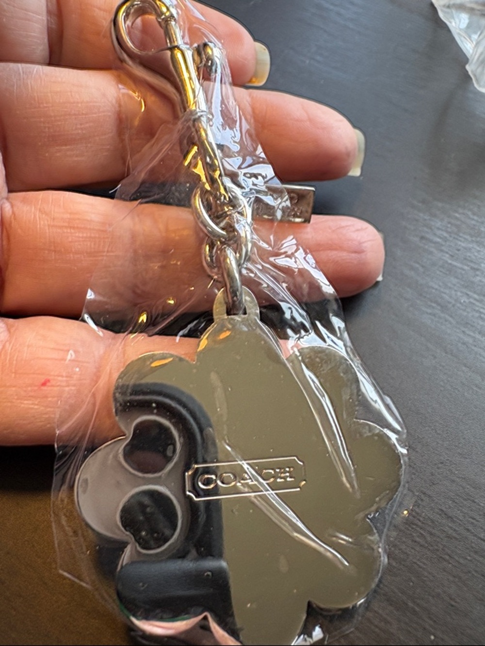 Coach Multicolor Enamel Flower Charm Keyring - Picture 4 of 5